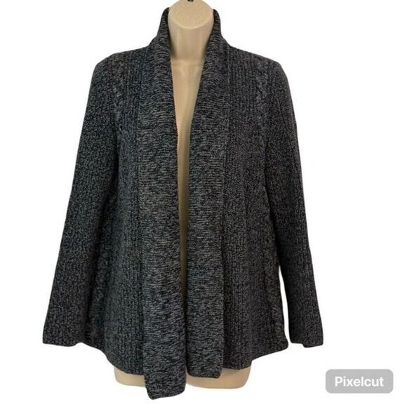 Talbots Blue Gray Cotton Cardigan. Size Medium Petite. EUC - Picture 1 of 8